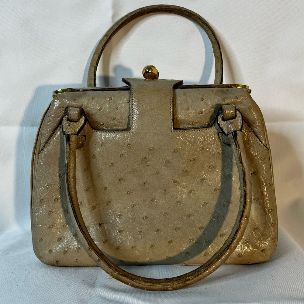 RARE Vintage Gucci Ostrich Leather Handbag